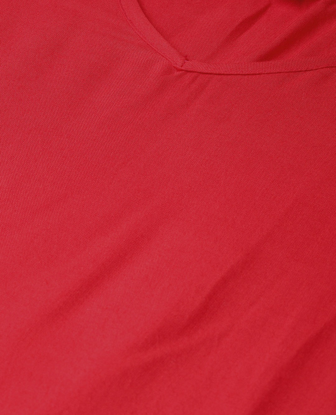 Women's Plus Size Red Solid Wrap A-Line Dress