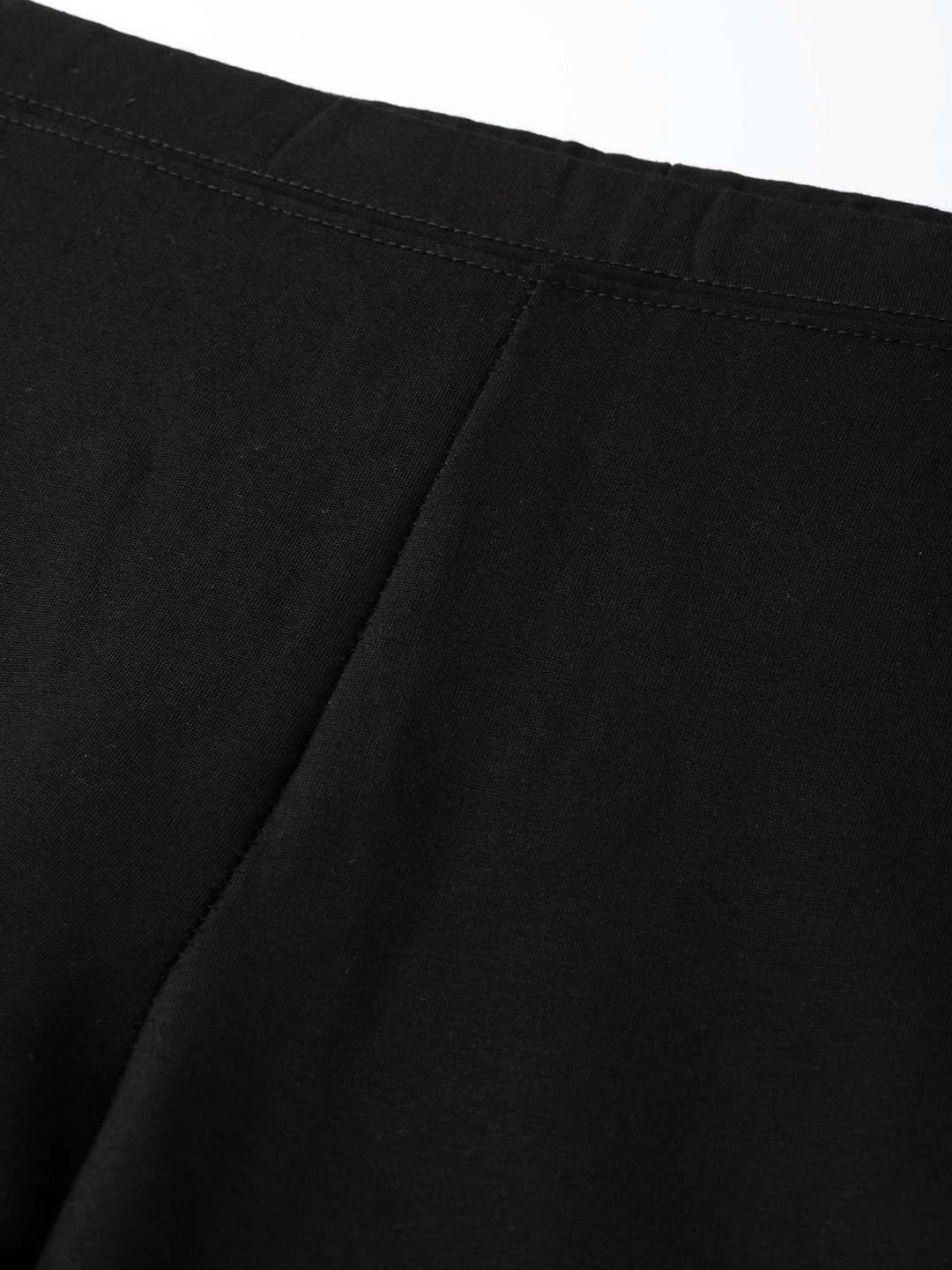 Women's Plus Size Black Color Elasticated High-Rise Trouser