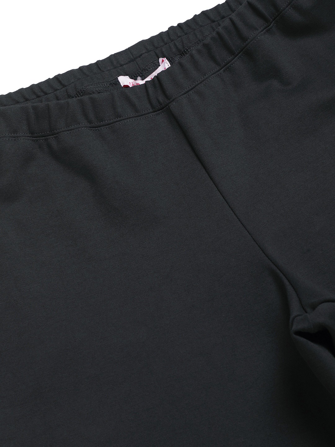 Women's Plus Size Dark Grey Color Elasticated High-Rise Trouser