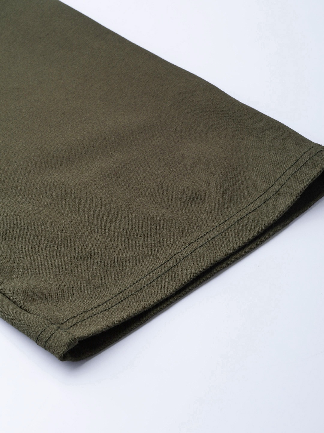 Women's Plus Size Olive Color Elasticated High-Rise Trouser