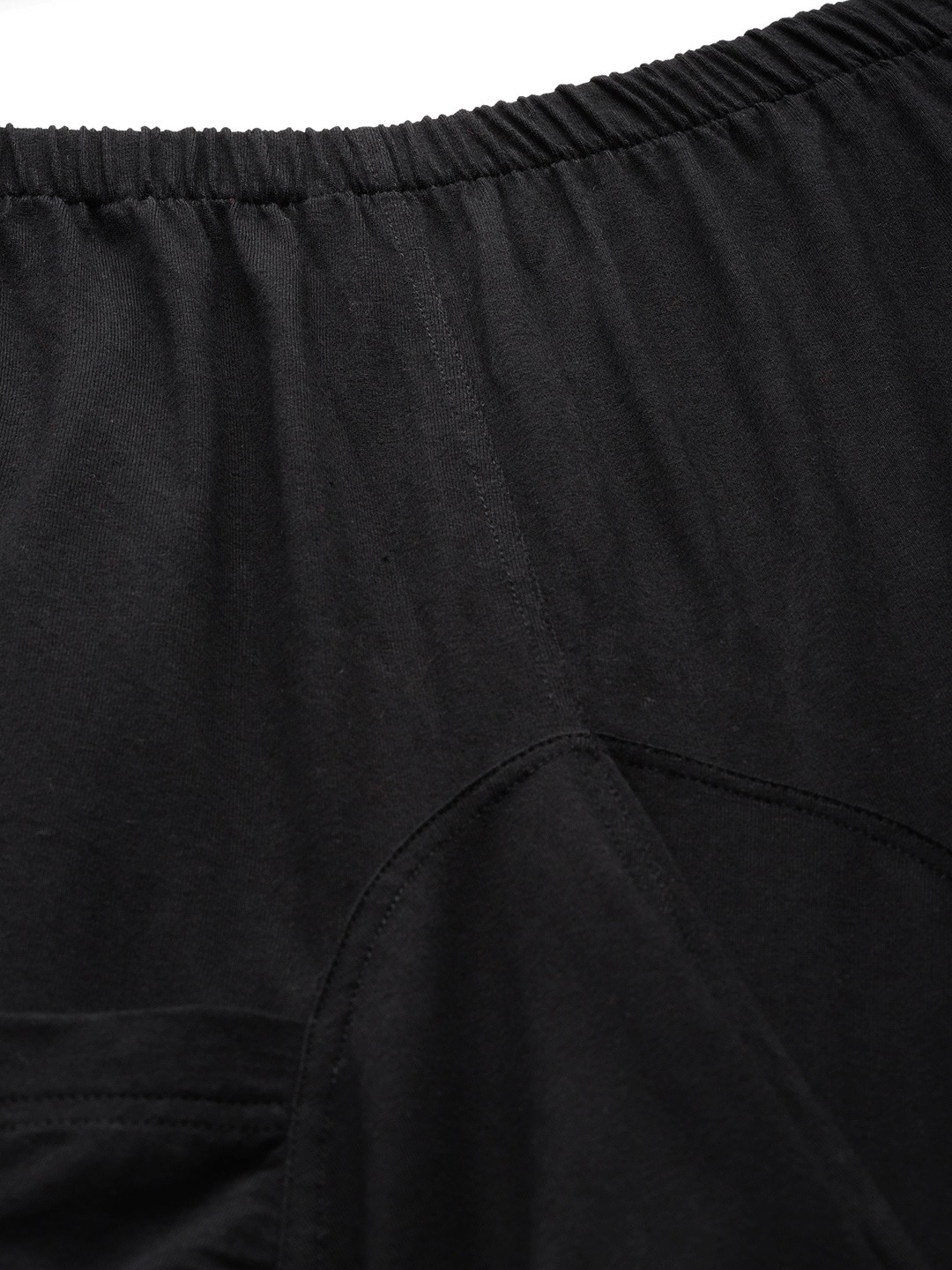 Women's Plus Size Black Solid Color Knitted Flared Trouser