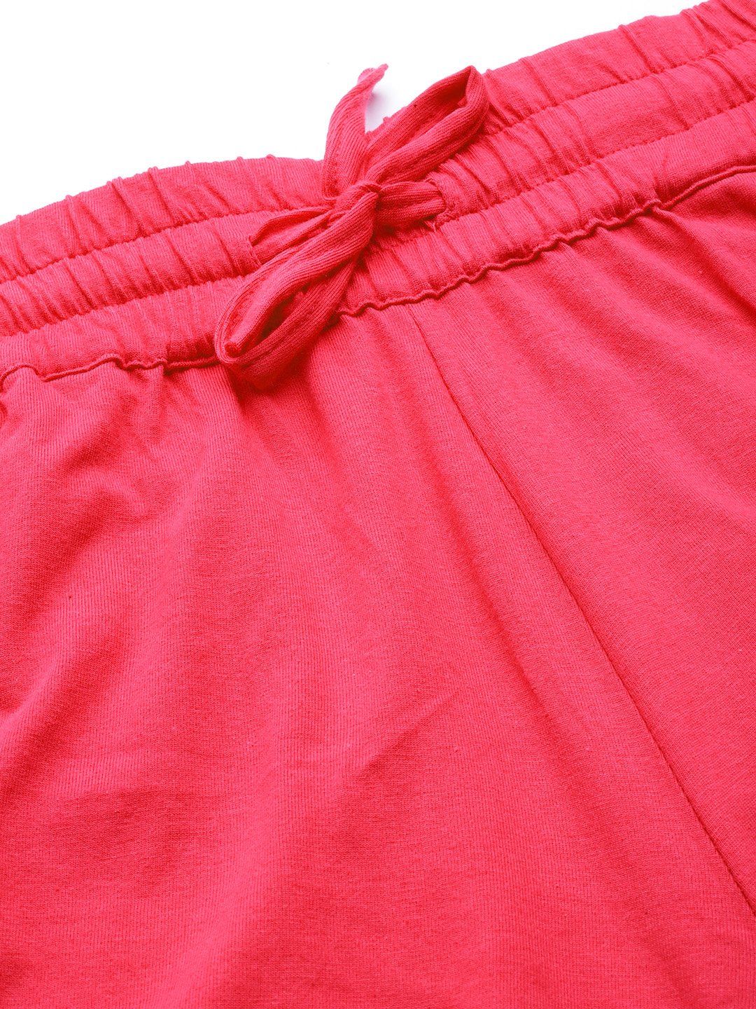Women's Plus Size Fuchsia Solid Color Pure Cotton Regular Shorts