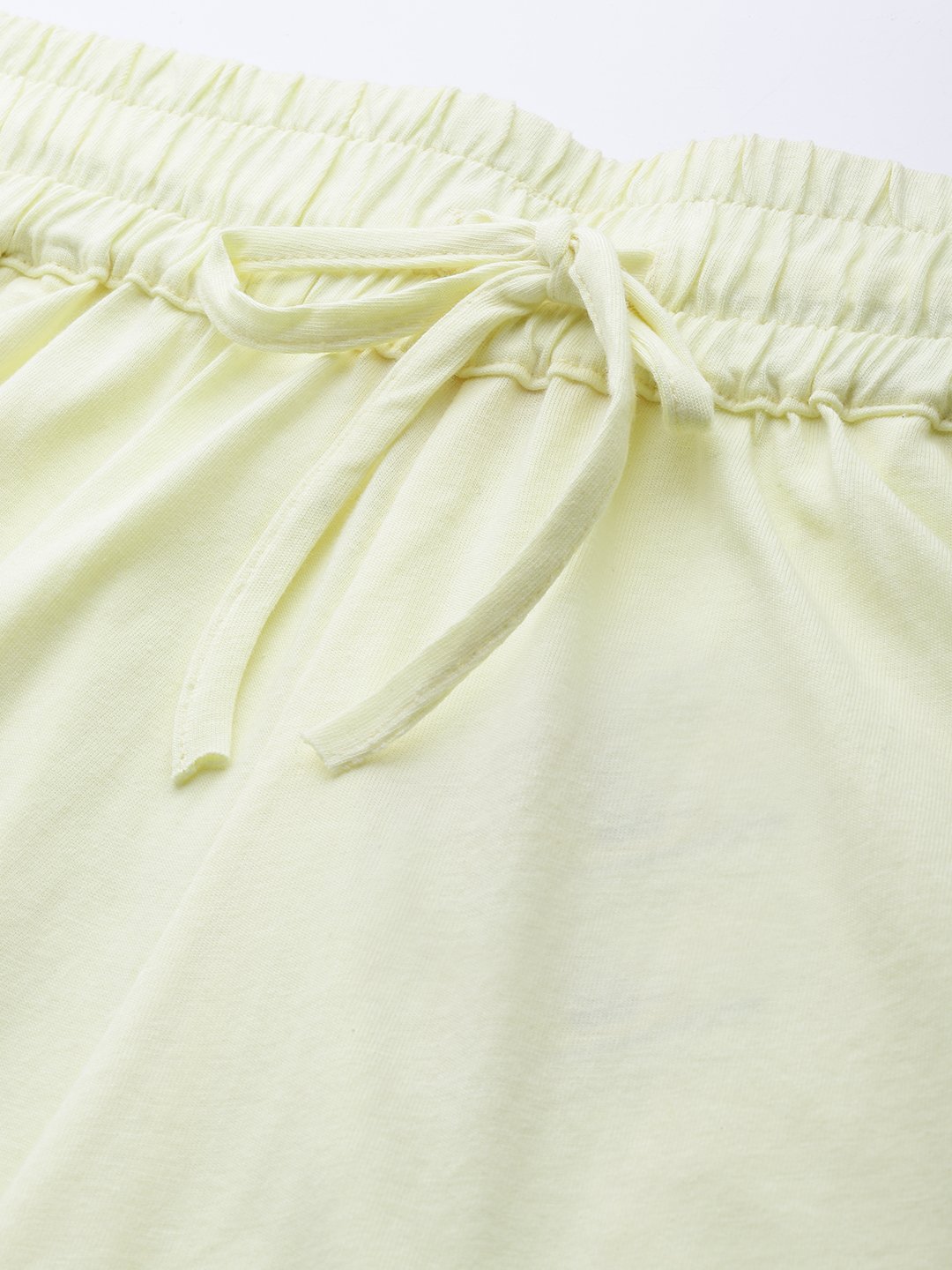 Women's Plus Size Pale Yellow Solid Color Pure Cotton Regular Shorts