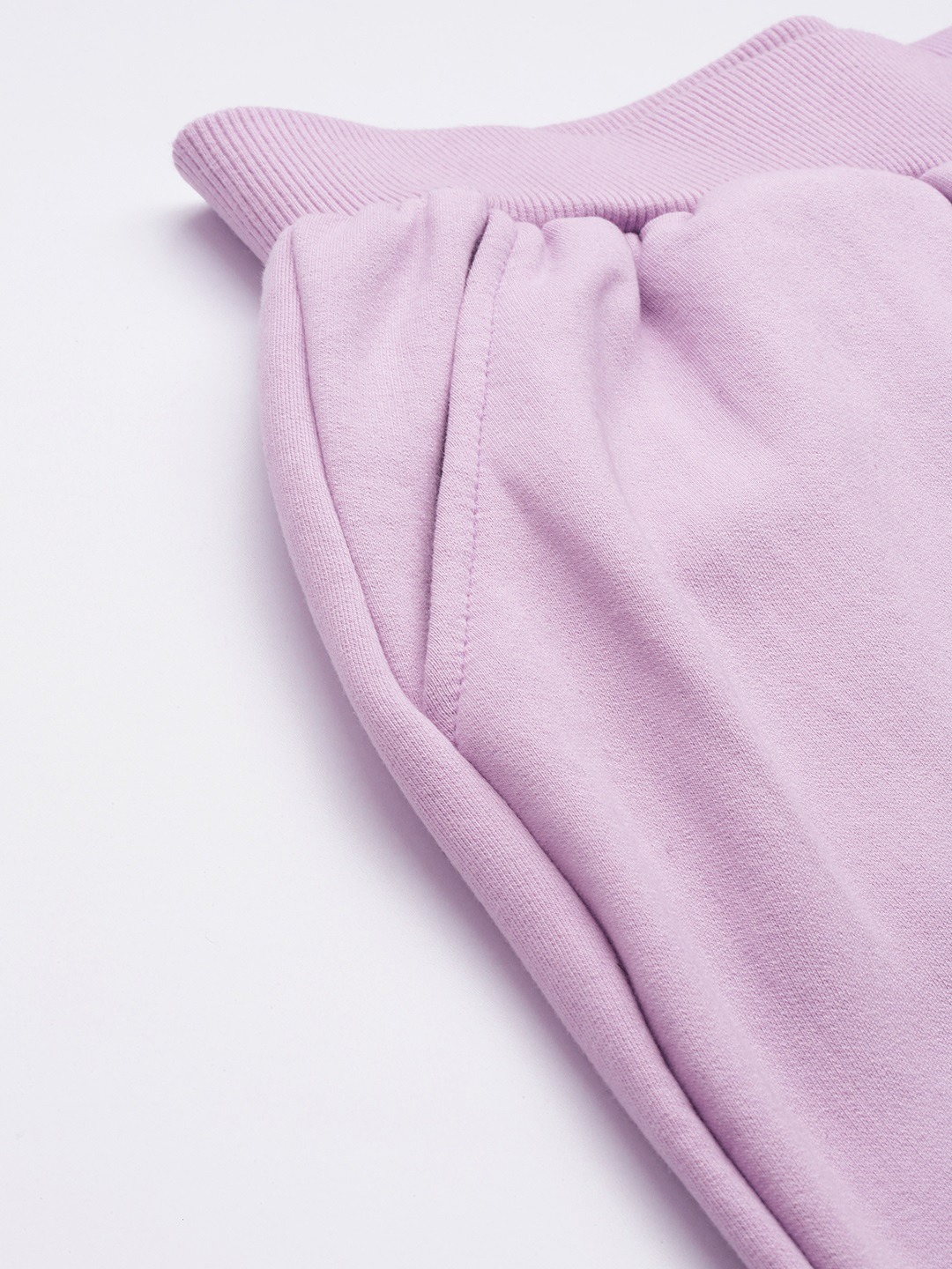 Women's Plus Size Lilac Solid Color Winter Jogger