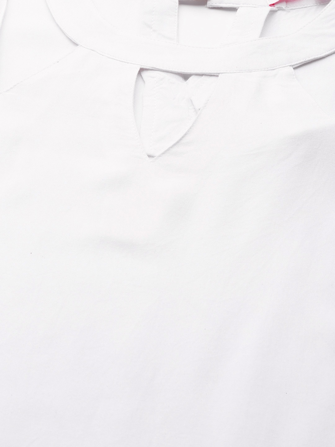 Women's Plus Size White Solid Color A-Line Midi Dress