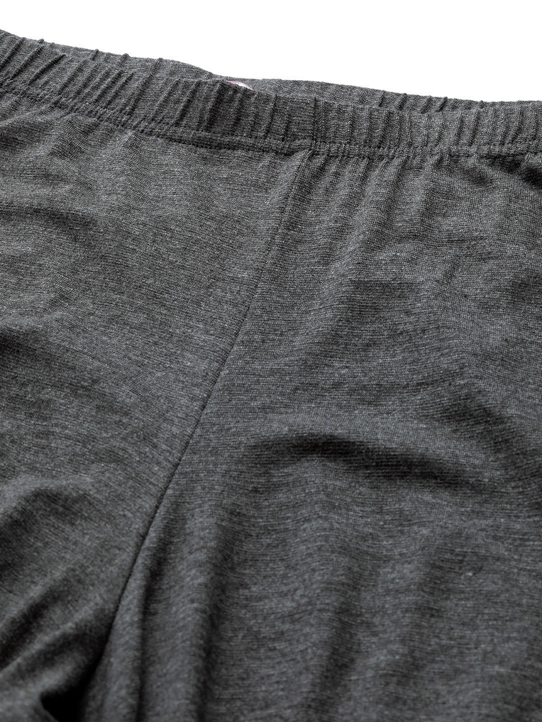 Women's Plus Size Anthragrey / Charcoal Grey Solid Color Knitted Flared Palazzo