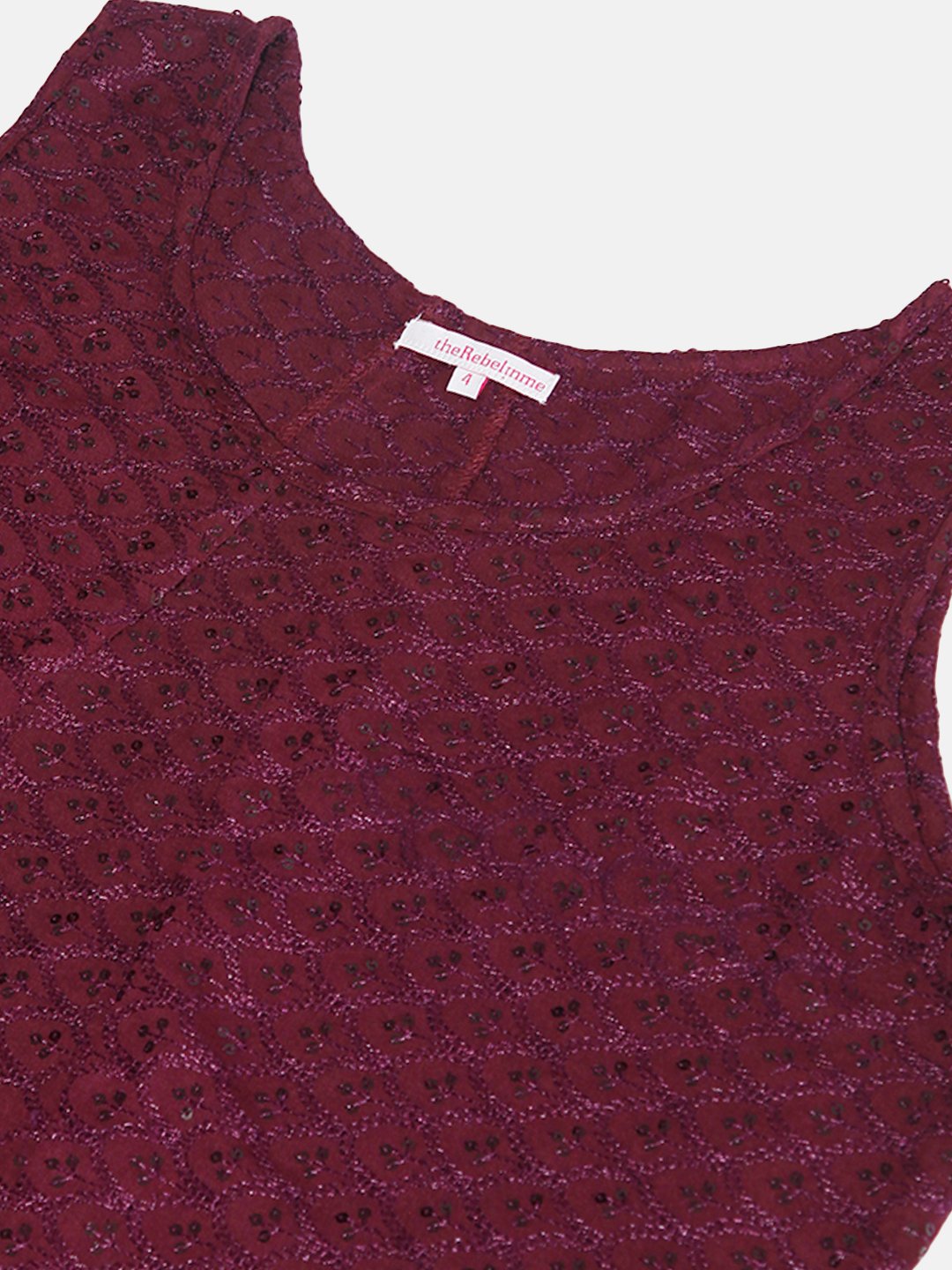 Women's Plus Size Purple Solid Color Embellished Top