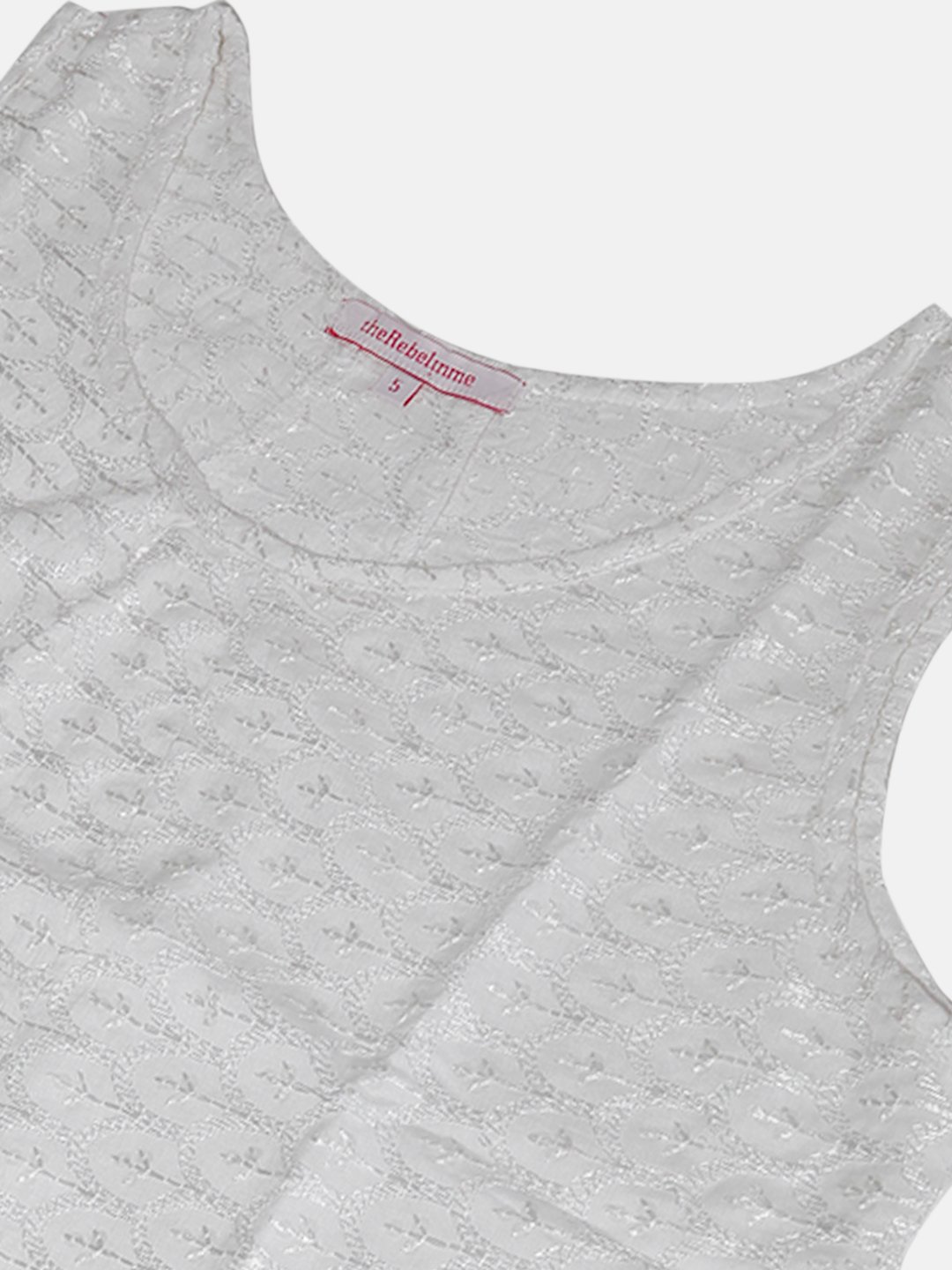 Women's Plus Size White Solid Color Embellished Top