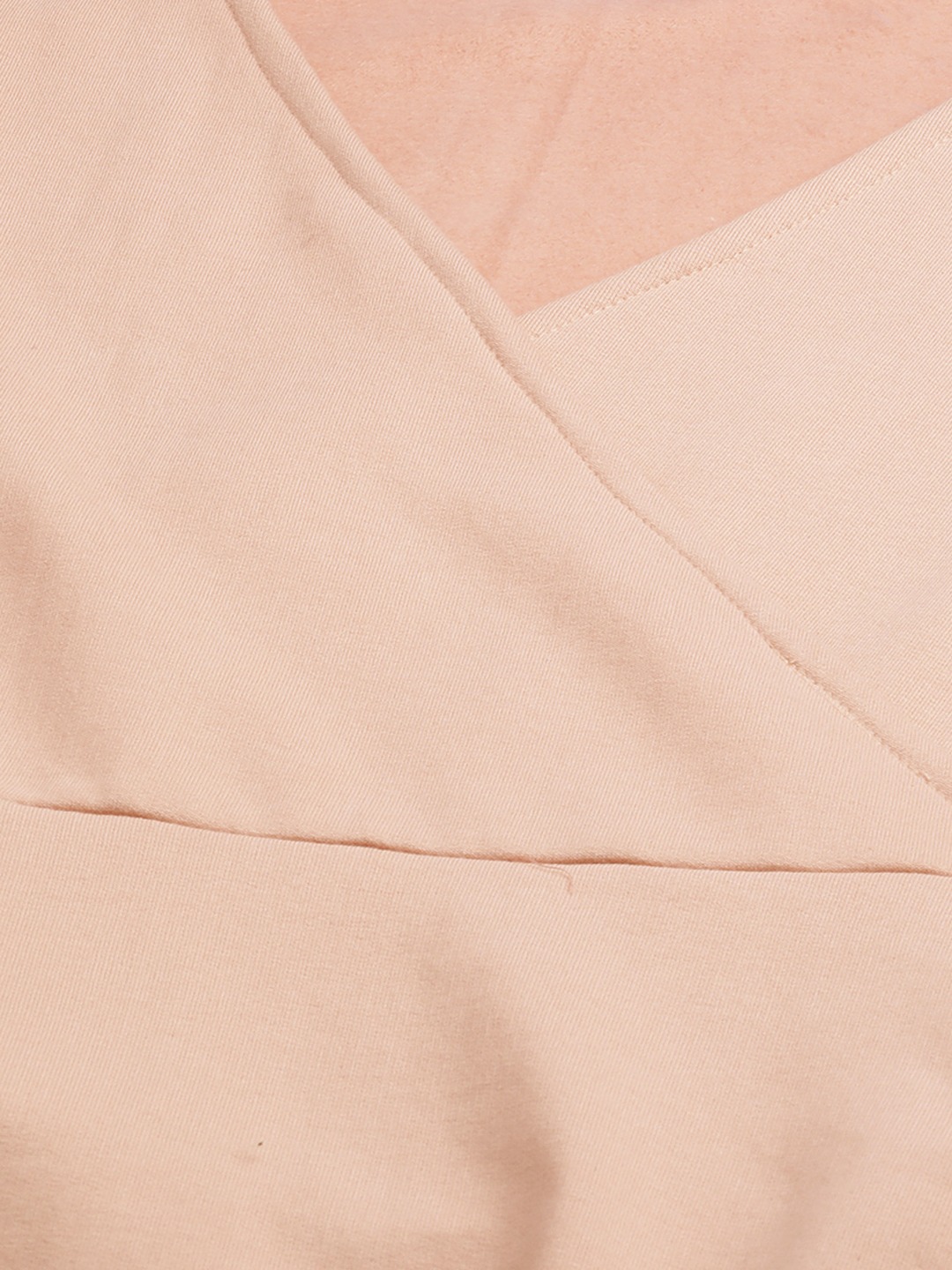Women's Plus SizePink Solid Color Tie-Up Longline Winter Top