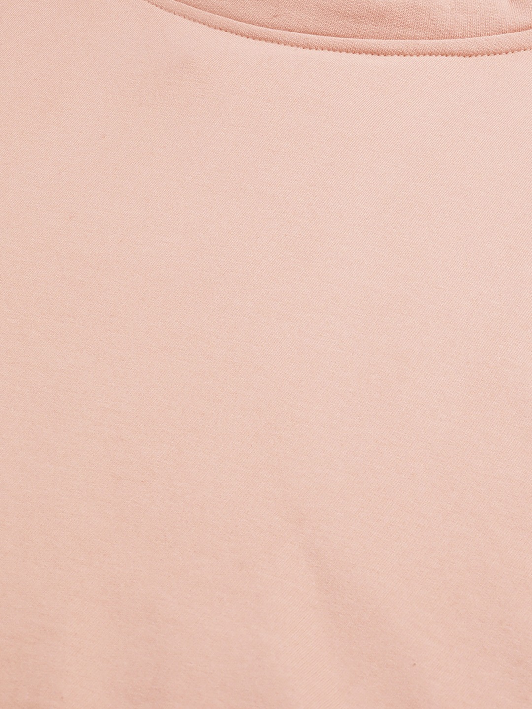 Women's Plus SizePink Solid Color High-Low Longline Winter Top