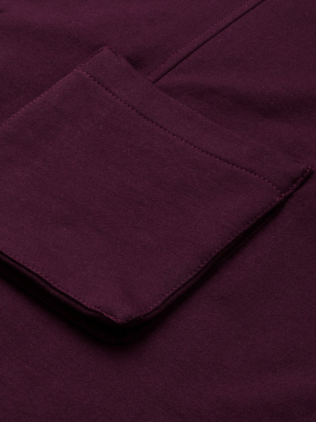 Women's Plus SizePlum Solid Color Longline Coat