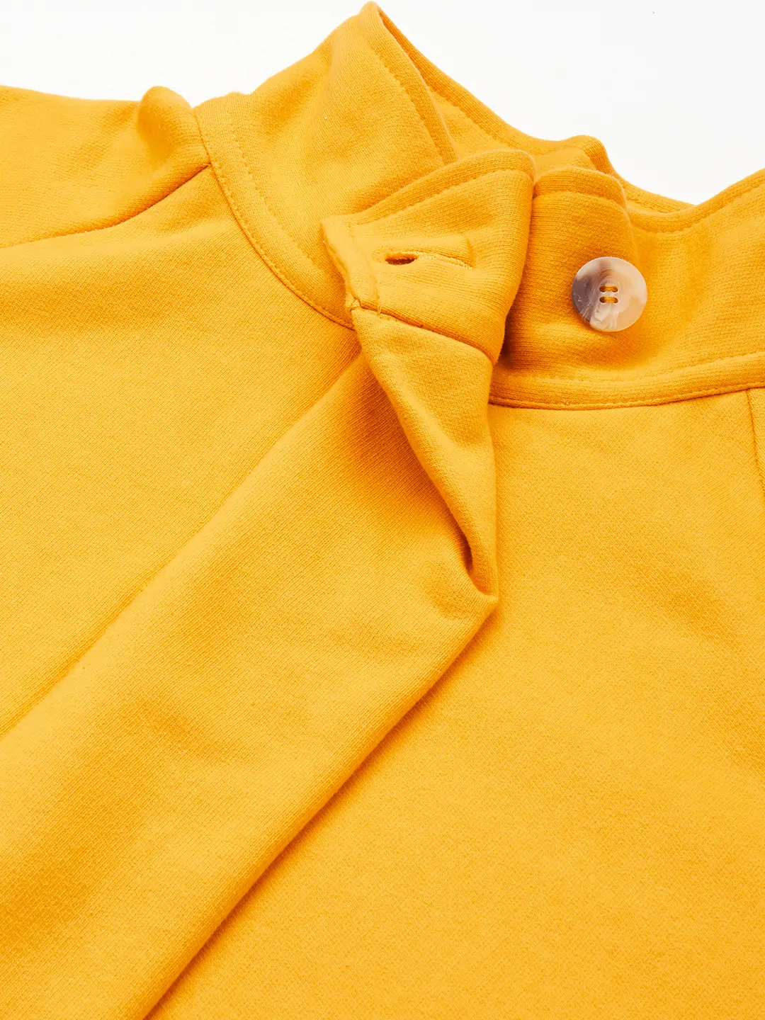 Women's Plus Size Mustard Solid Color Longline Tailored Winter Jacket