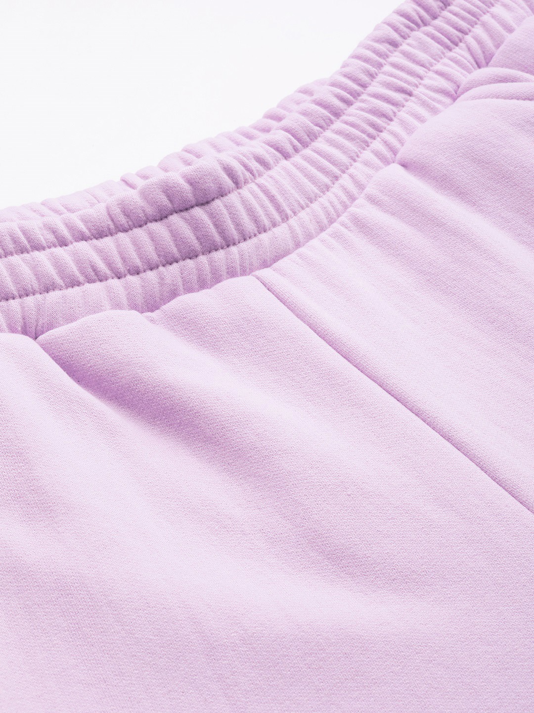 Women's Plus Size Lilac Solid Color elasticated Trouser