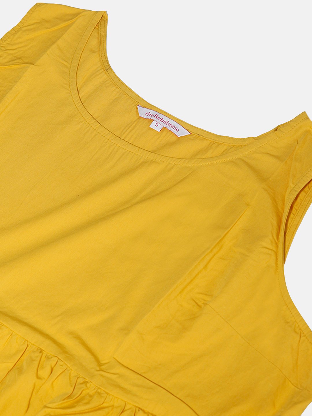 Women's Plus Size Mustard Solid Color A-Line Midi Dress