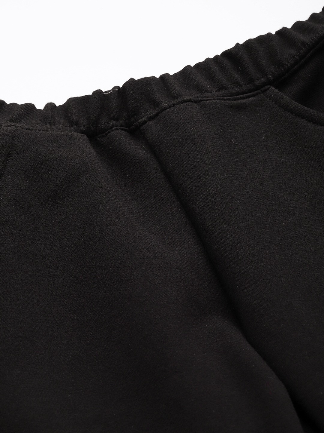 Women's Plus Size Black Solid Color Straight Fit Trouser