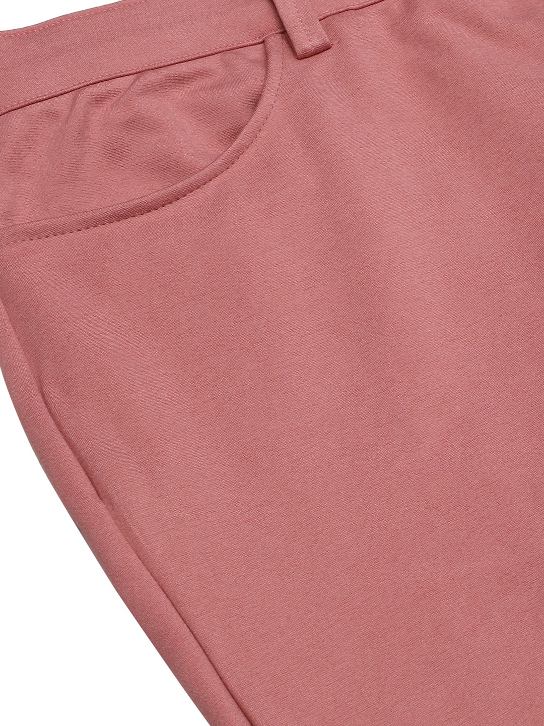 Women's Plus Size Pink Solid Color Flared Trouser