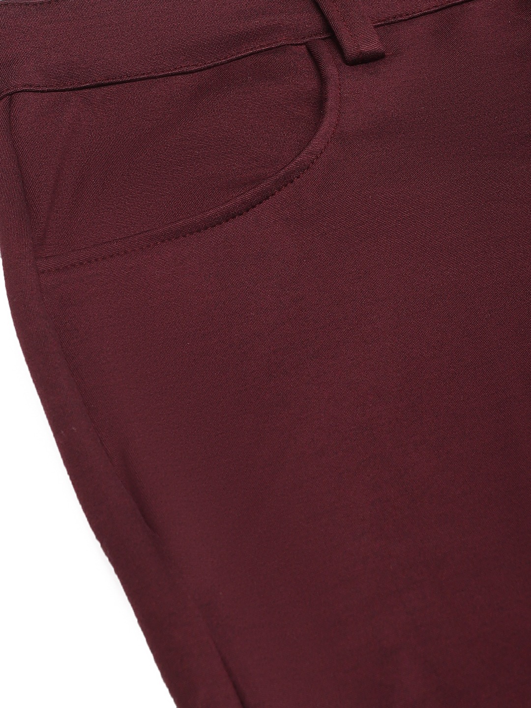 Women's Plus Size Plum Solid Color Flared Trouser