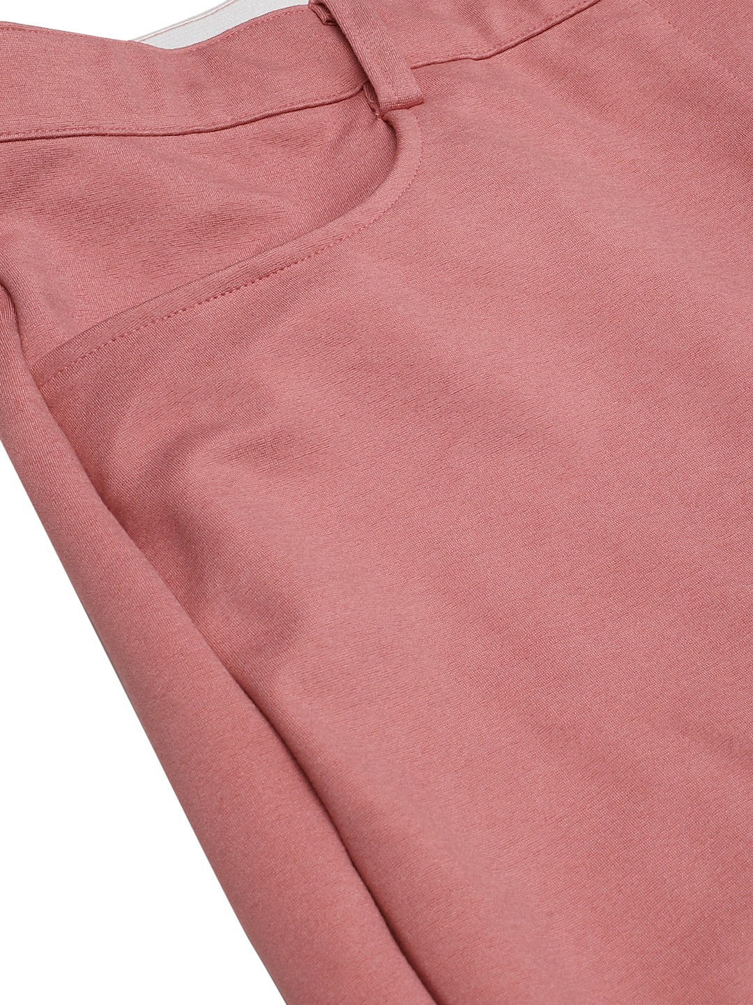 Women's Plus Size Pink Color Straight Fit Trouser