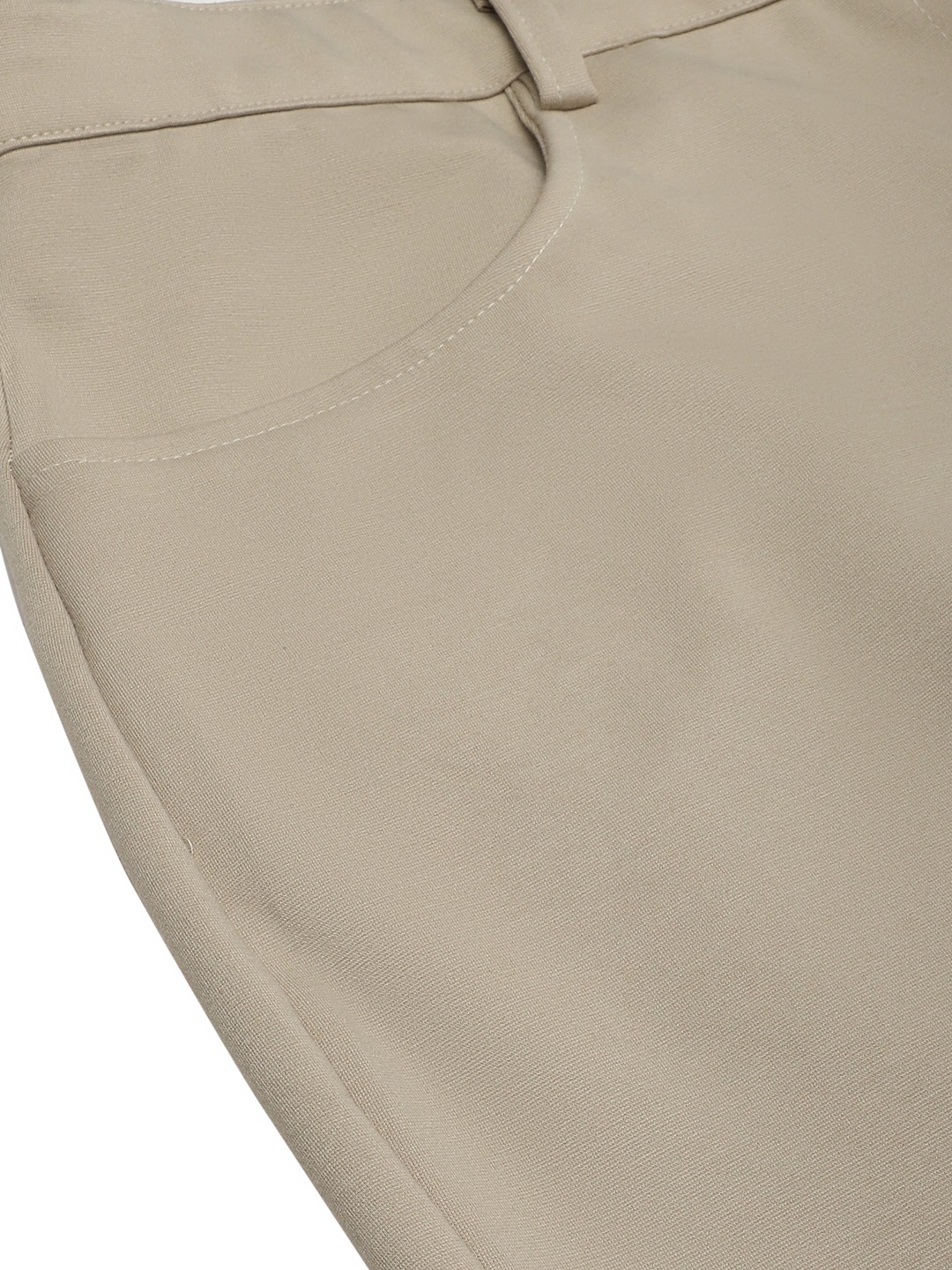 Women's Plus Size Stone Color Straight Fit Trouser