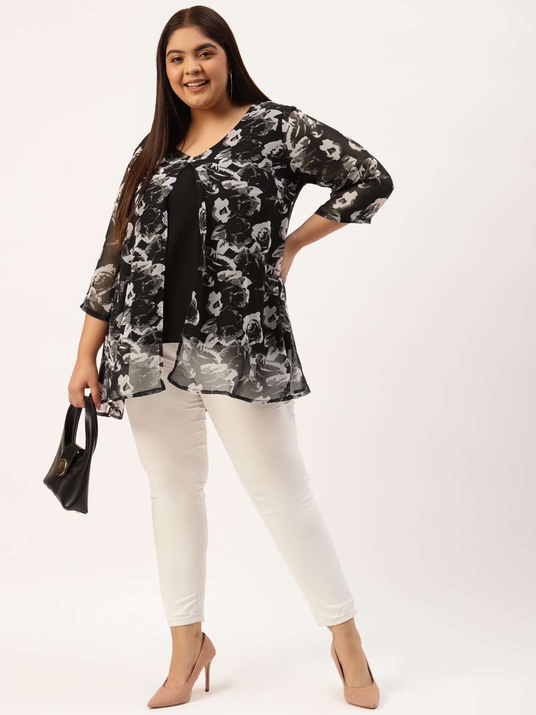 Women's Plus Size Black & Off