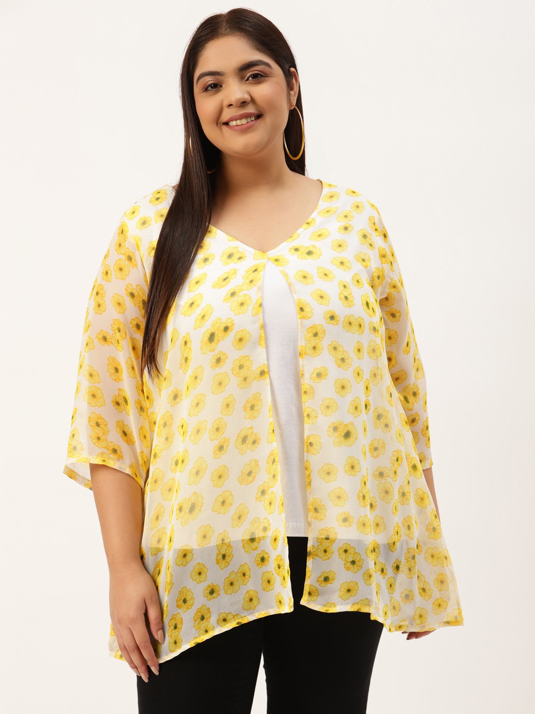 Women's Plus Size Yellow & Off