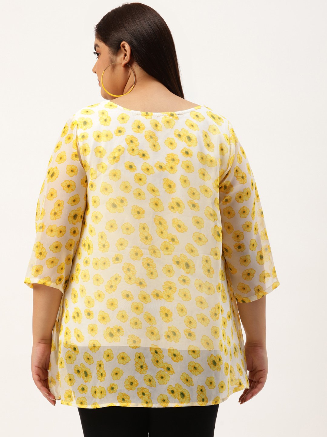 Women's Plus Size Yellow & Off