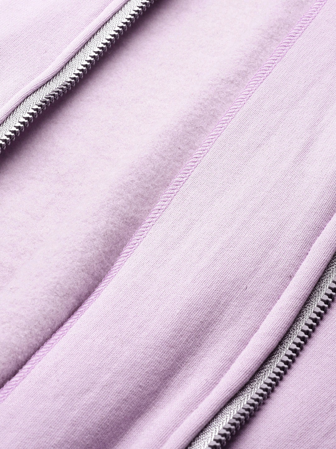Women's Plus Size Lilac Solid Color Longline Sporty Winter Jacket