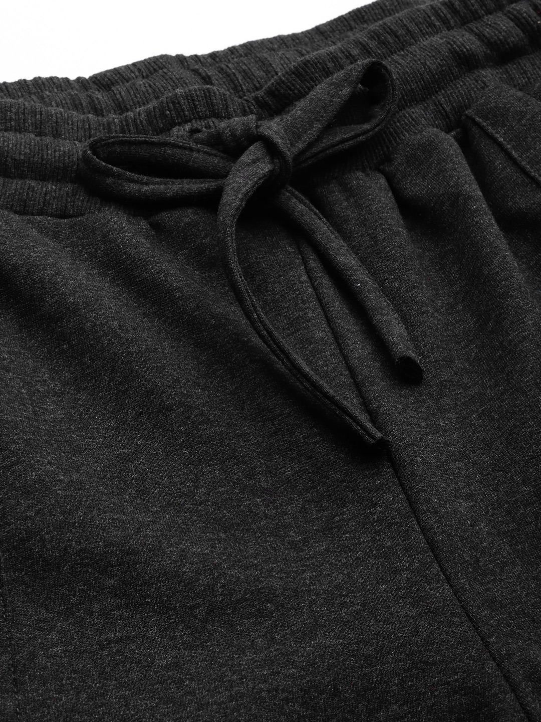 Women's Plus Size Charcoal Solid Color Tapered Winter Jogger