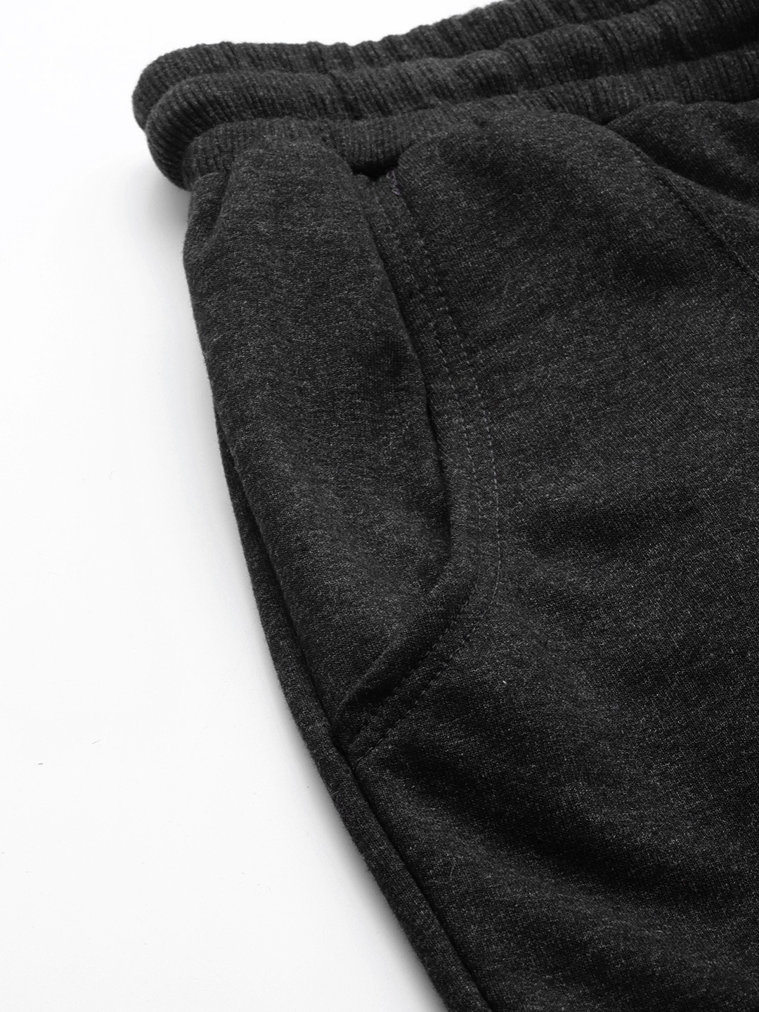 Women's Plus Size Charcoal Solid Color Tapered Winter Jogger