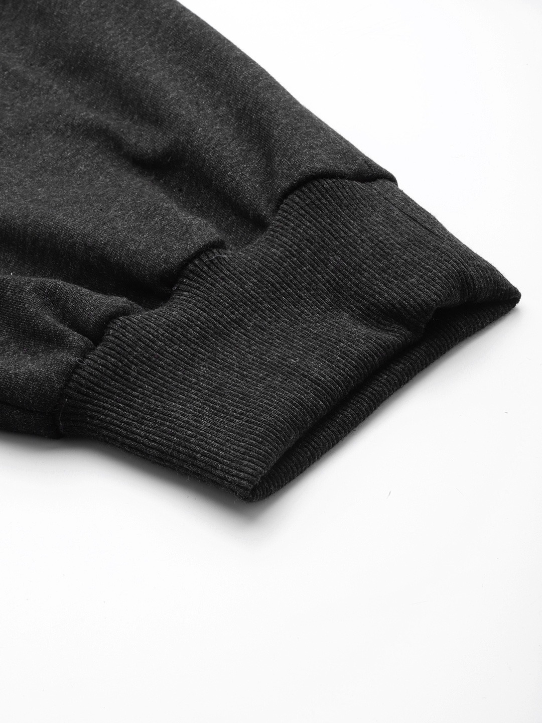 Women's Plus Size Charcoal Solid Color Tapered Winter Jogger
