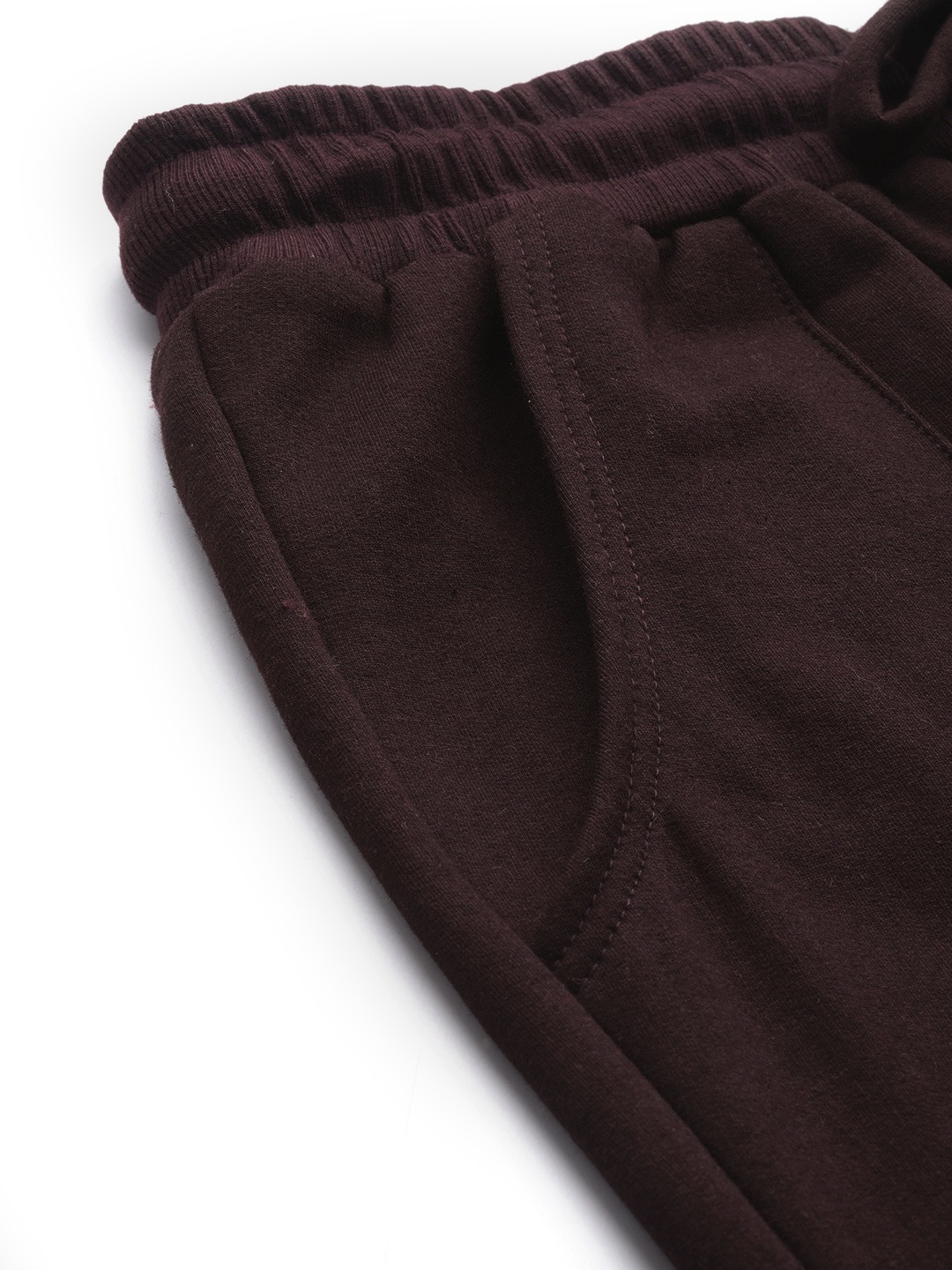 Women's Plus Size Plum Solid Color Tapered Winter Jogger