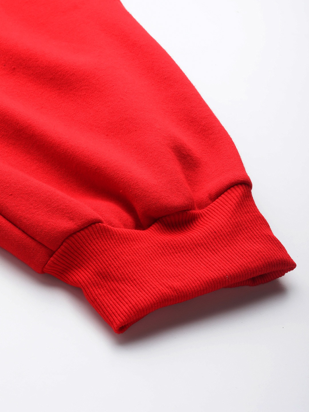 Women's Plus Size Red Solid Color Tapered Winter Jogger