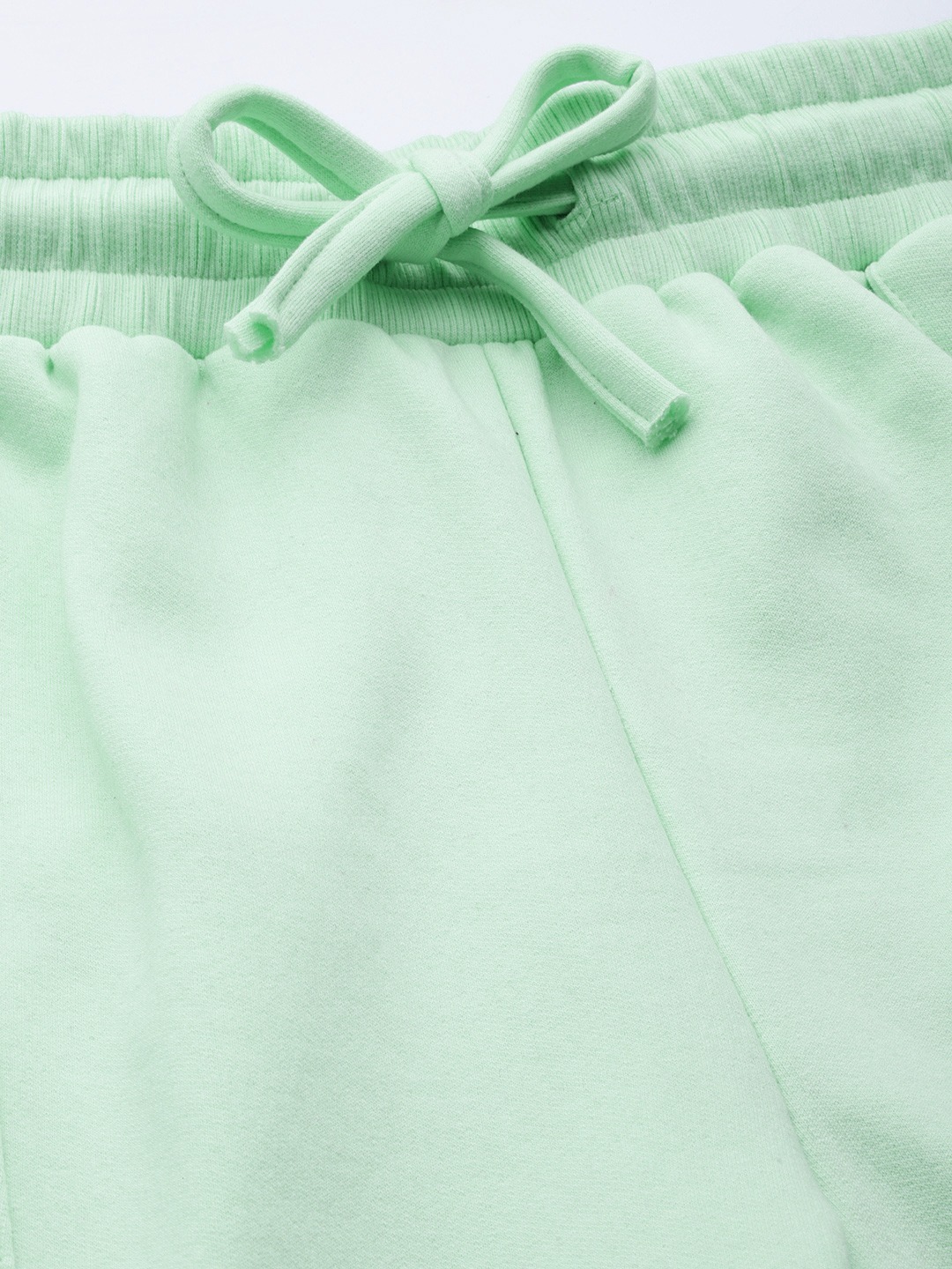 Women's Plus Size Sea Green Solid Color Tapered Winter Jogger