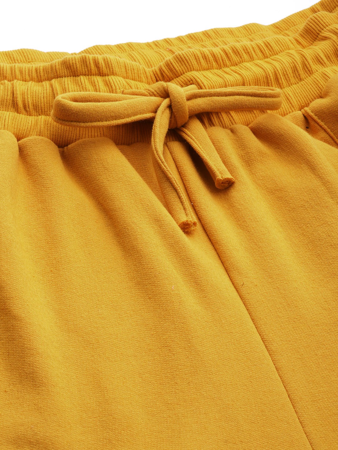 Women's Plus Size Yellow Solid Color Tapered Winter Jogger