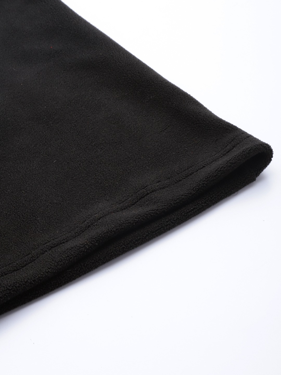 Women's Plus Size Black Solid Color High-Rise Winter Trouser