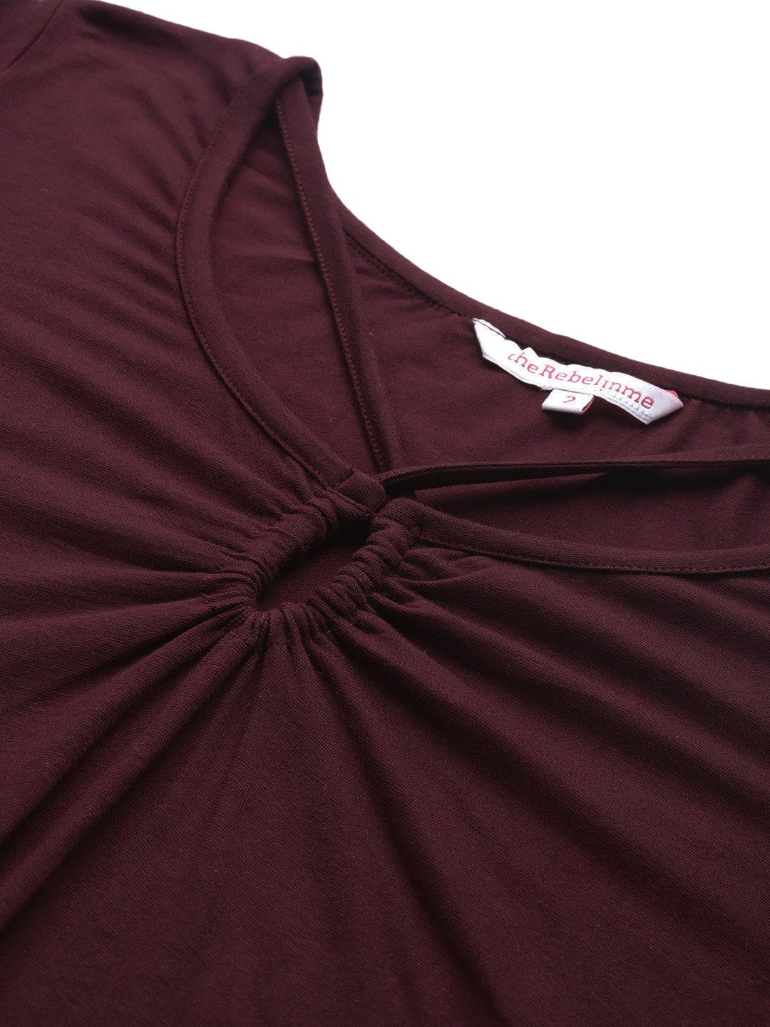 Women's Plus SizePurple Solid Color Keyhole Neck knitted top
