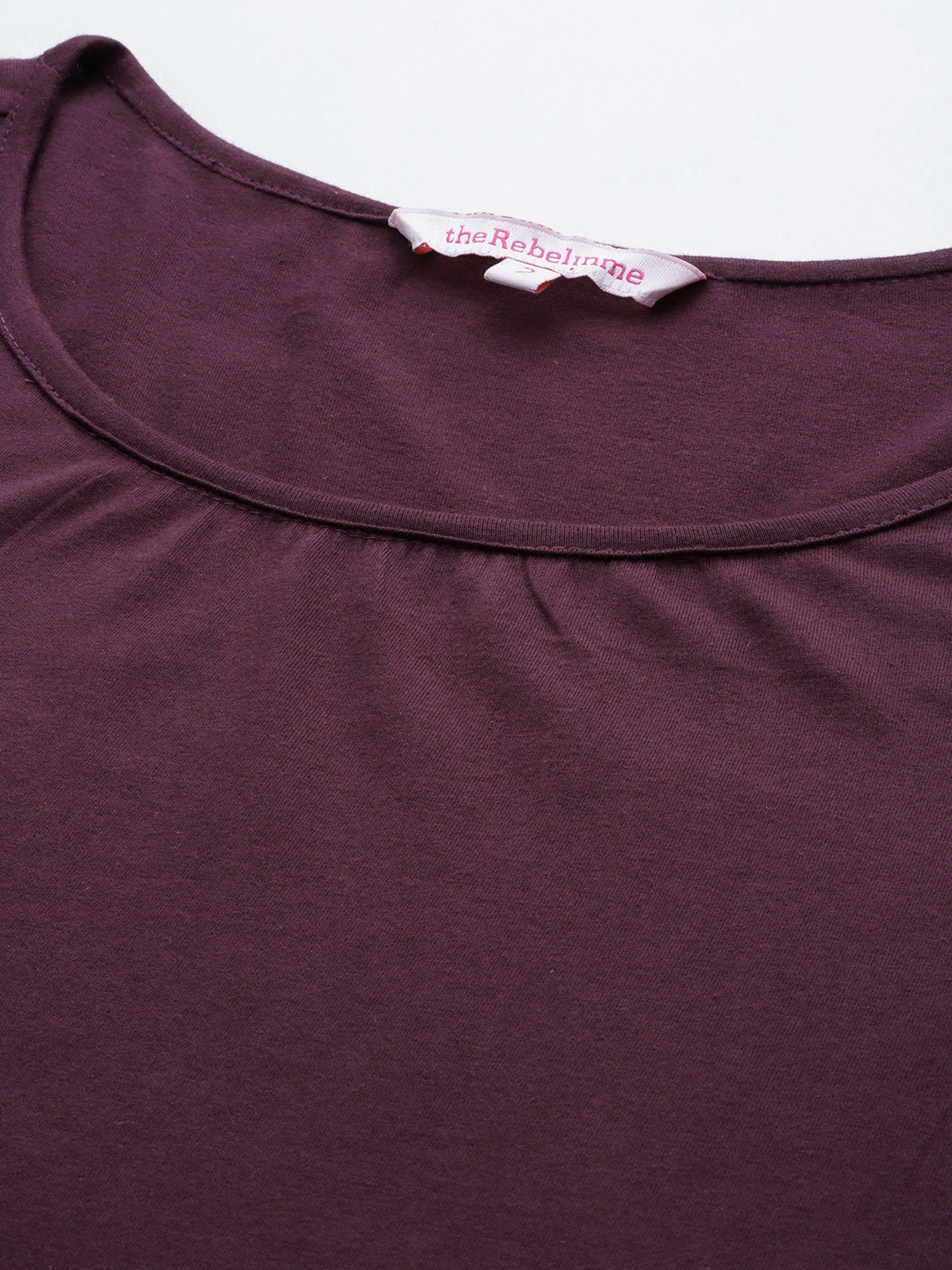 Women's Plus Size Purple Colourblocked A-Line Midi Cotton Dress