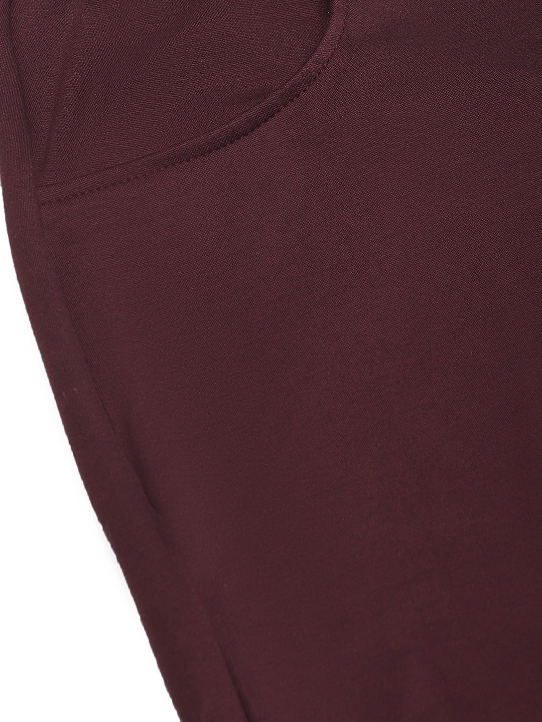 Women's Plus Size Plum Solid Color Bootcut Straight Fit Trouser