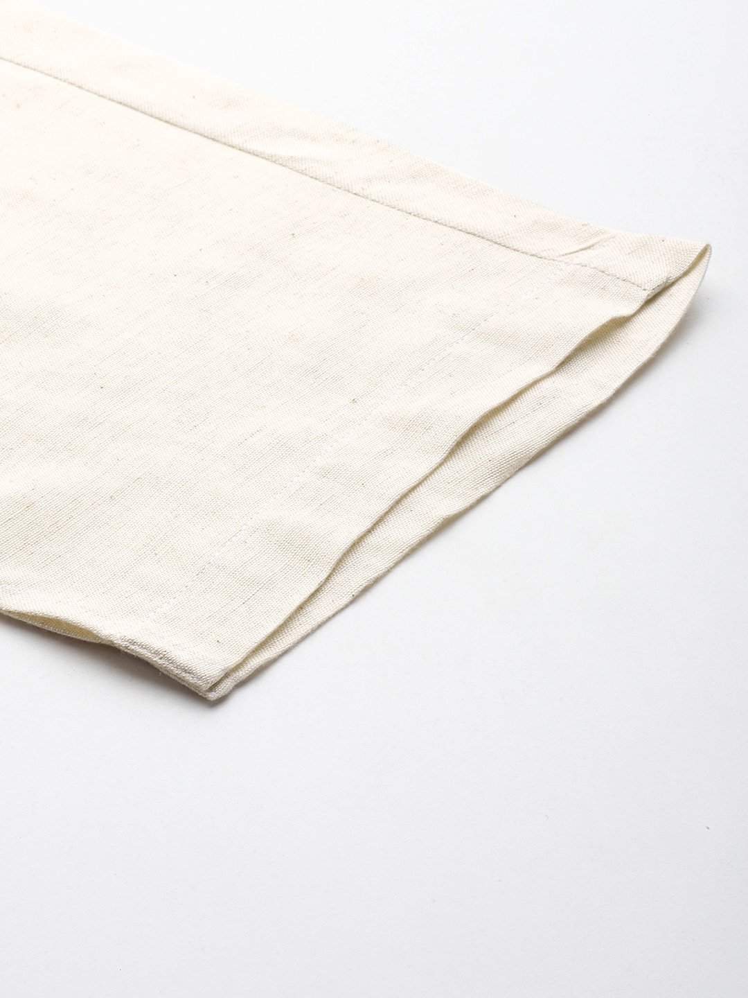 Women's Plus Size Natural Solid Color Tapered Trouser Linen Trouser