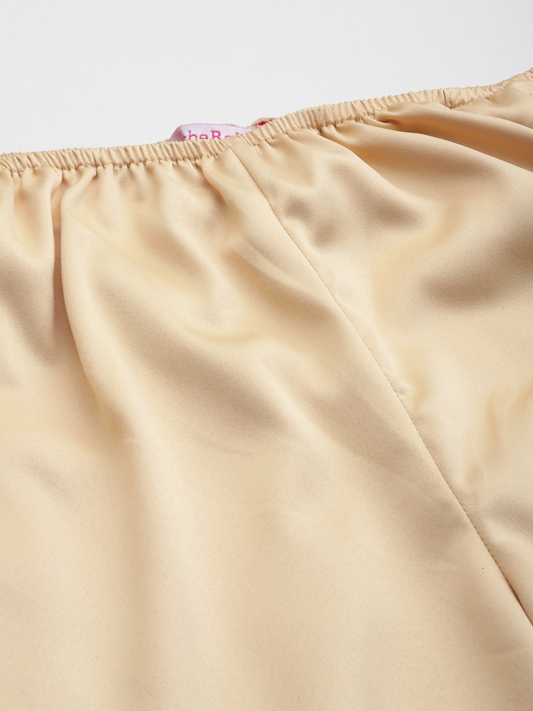 Women's Plus Size Gold Solid Color High Rise Satin Trouser