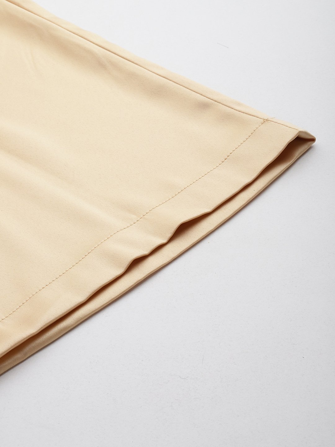 Women's Plus Size Gold Solid Color High Rise Satin Trouser