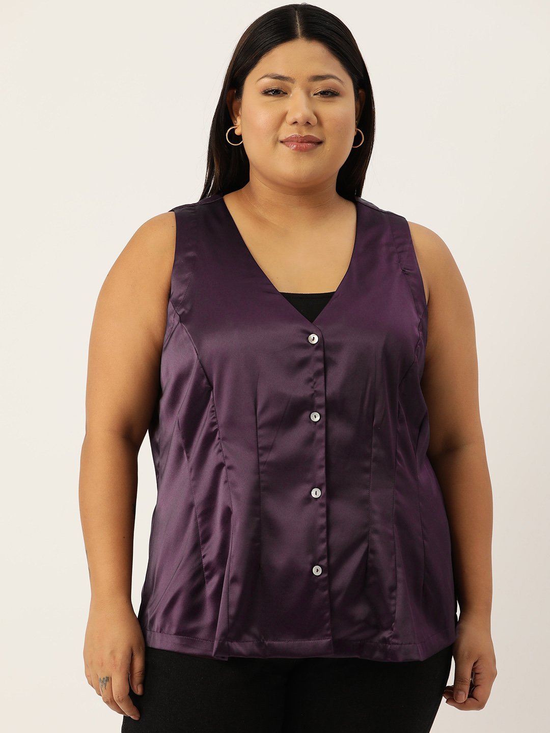 Plus size 2025 purple vest