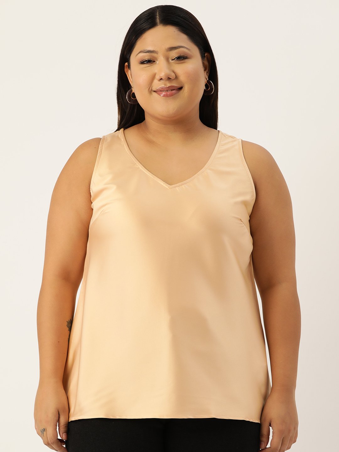 Gold plus size top best sale