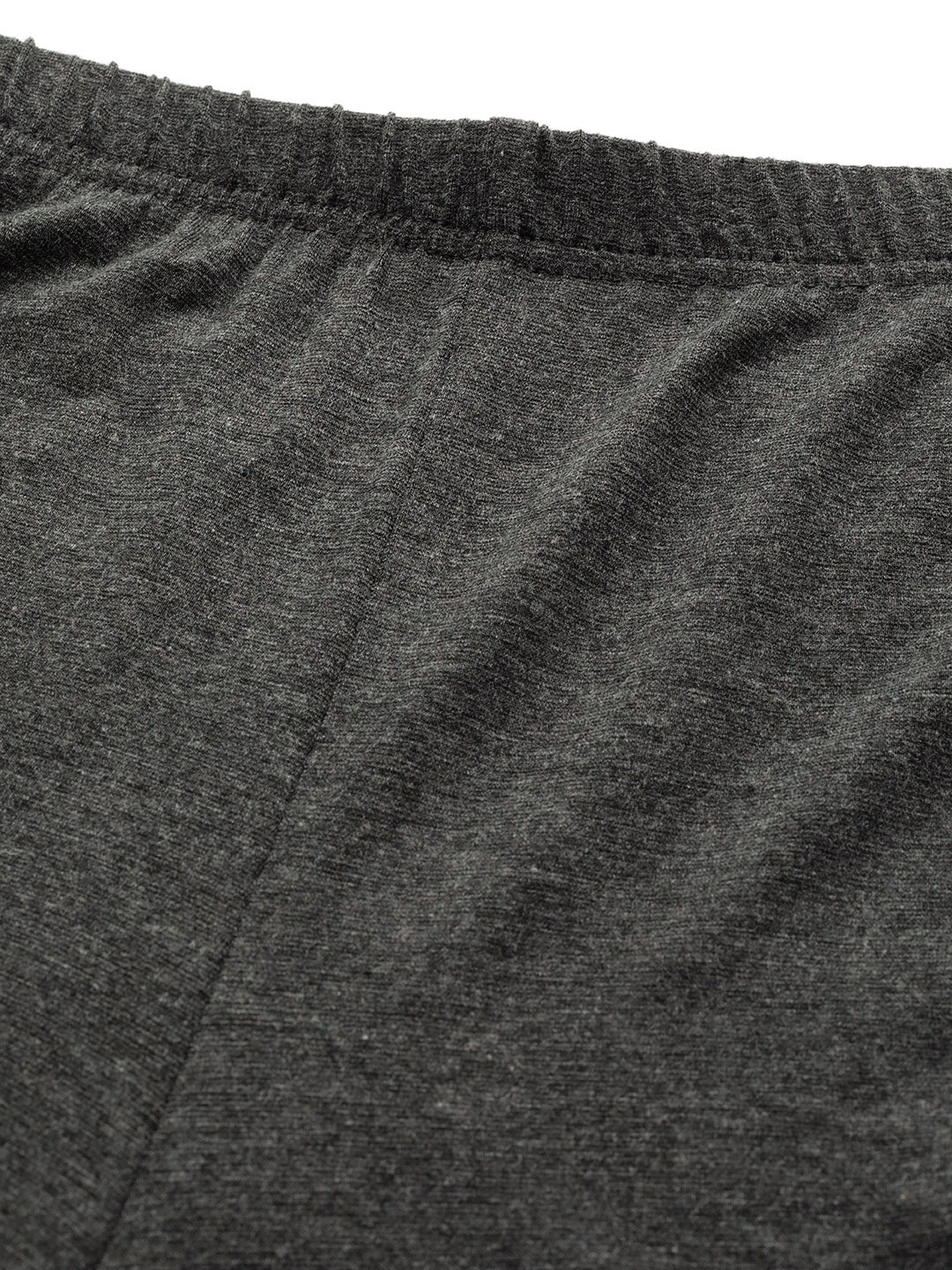 Women's Plus Size Charcoal Grey Solid Color Flared Knitted Palazzos