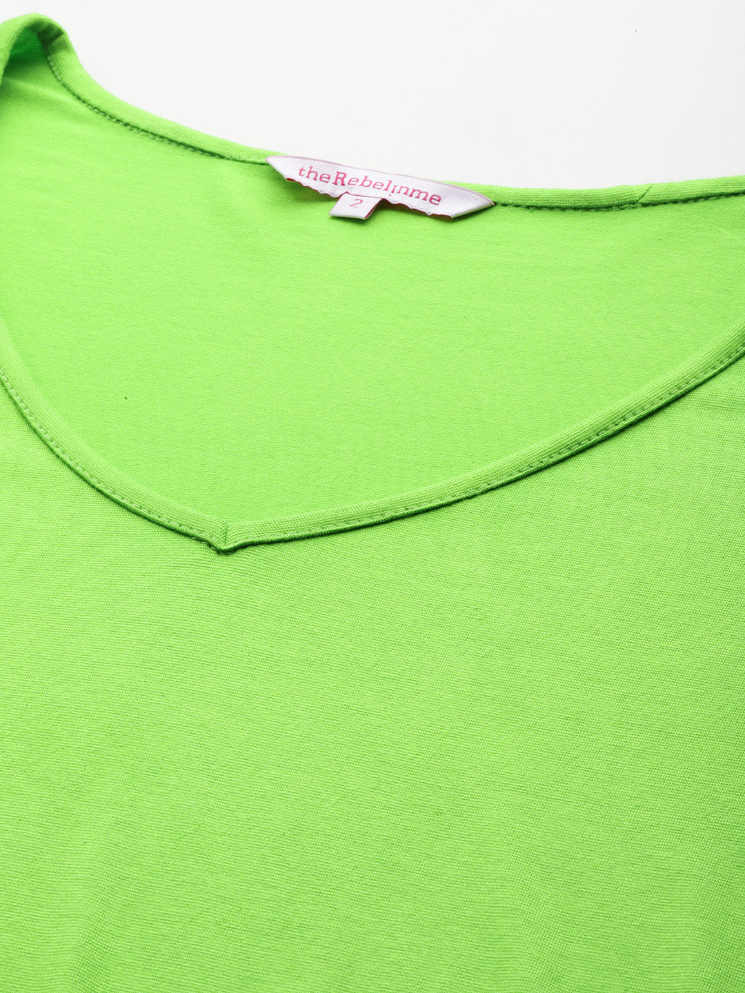 Women's Plus Size Bright Green Solid Color Asymmetrical Longline Knitted Top