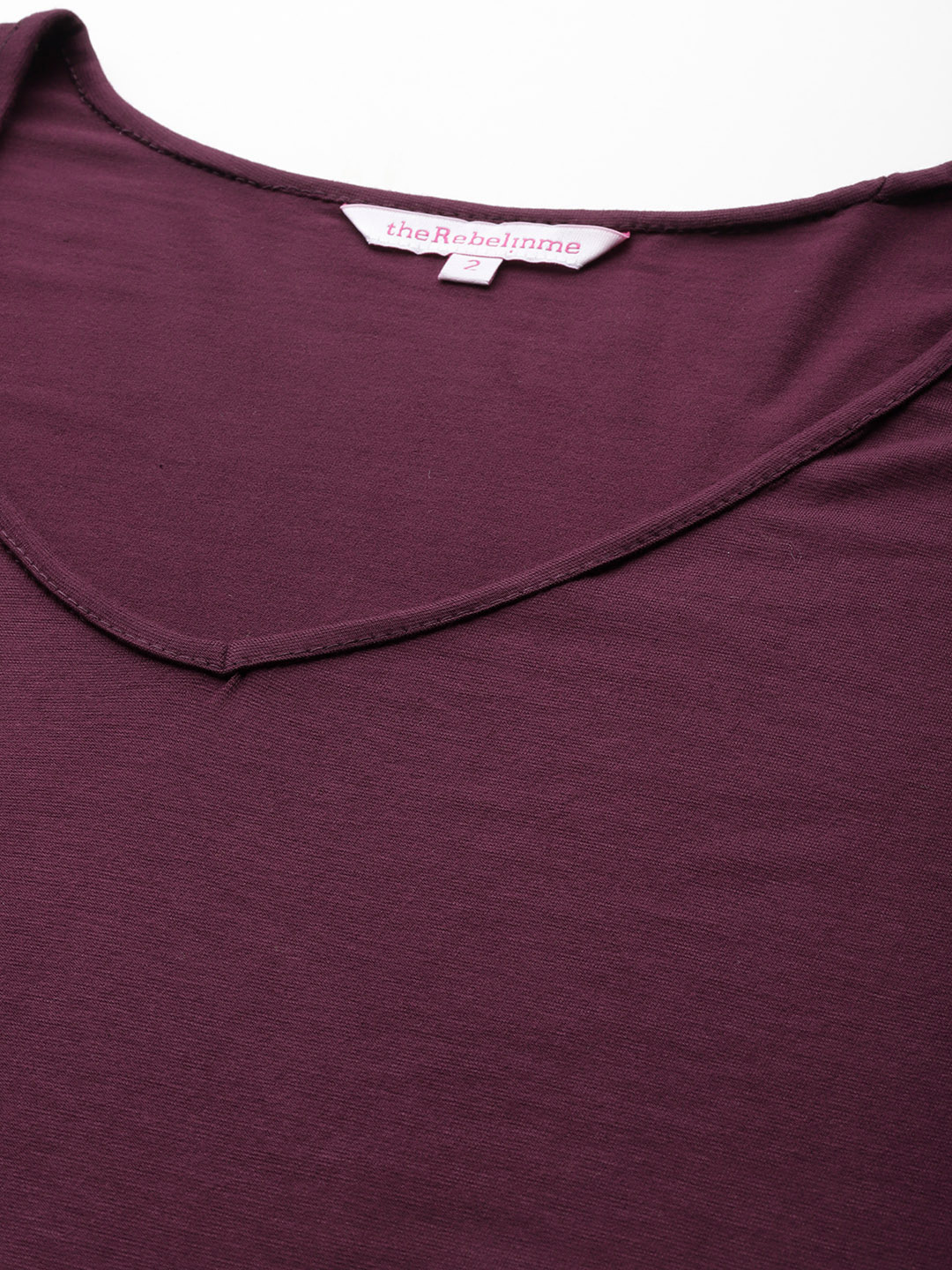 Women's Plus Size Purple Solid Color Asymmetrical Longline Knitted Top