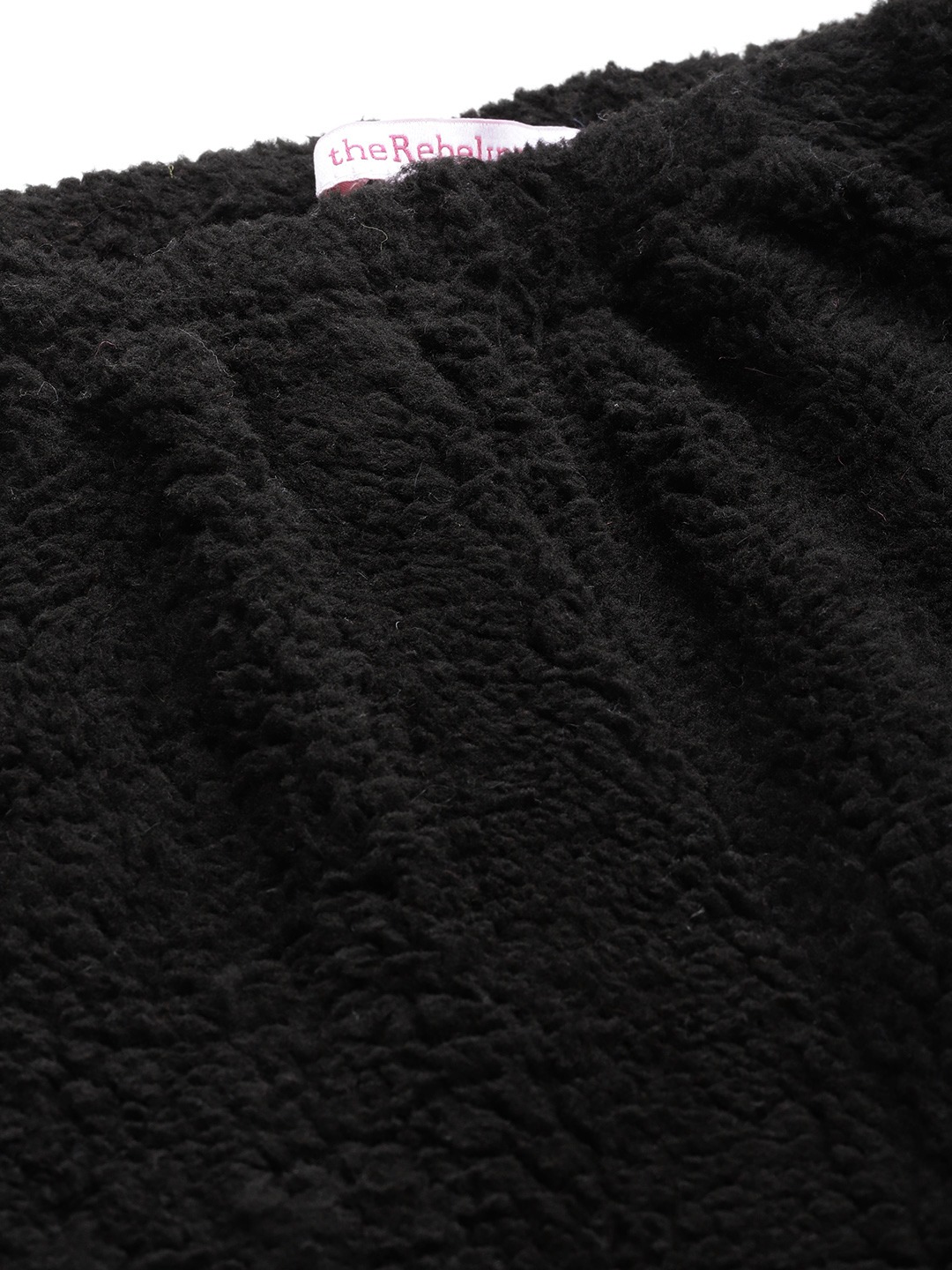 Women's Plus Size Black Solid Color Teddy Trouser