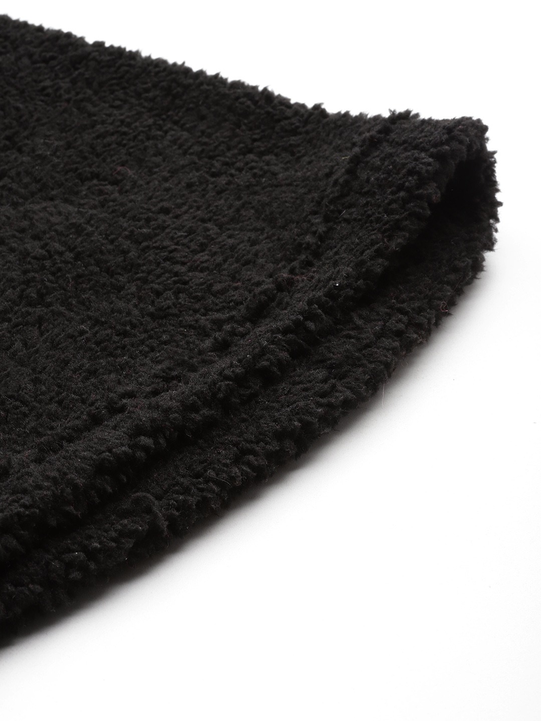 Women's Plus Size Black Solid Color Teddy Trouser