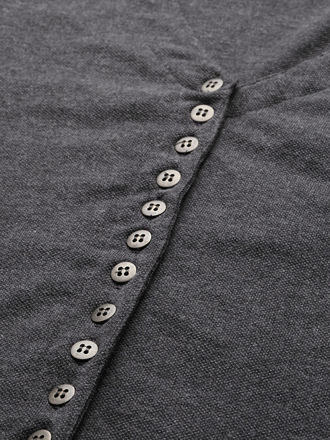 Women's Plus Size Charcoal grey solid T-shirt