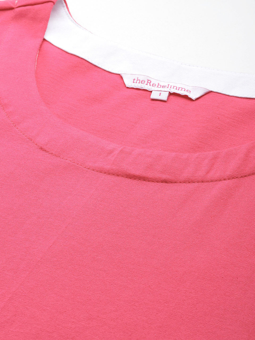 Women's Plus Size Fuchsia & White Colour Blocked Midi Dress